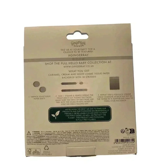 GINGER RAY BACKDROP CARAMEL OMBRE TISSUE PAPER DISC - Picture 2 of 2